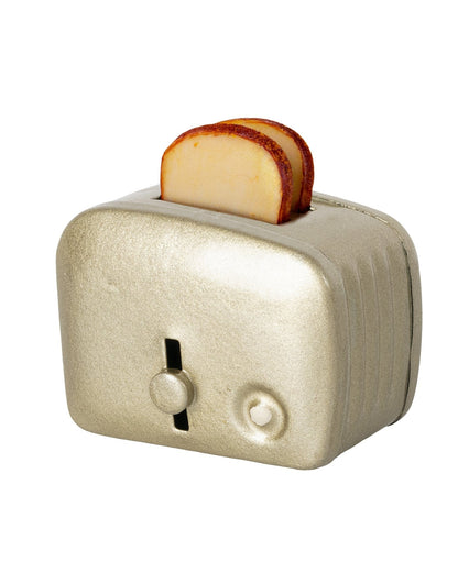 Maileg Miniature Toaster + Bread In Silver
