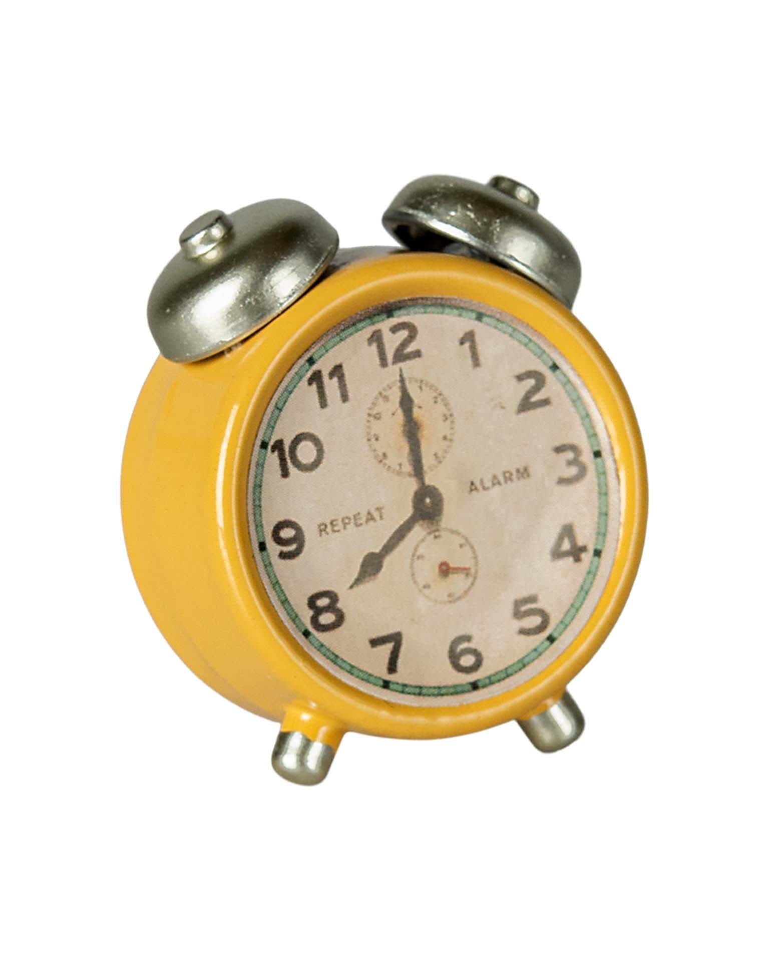 Maileg Mouse Alarm Clock In Yellow