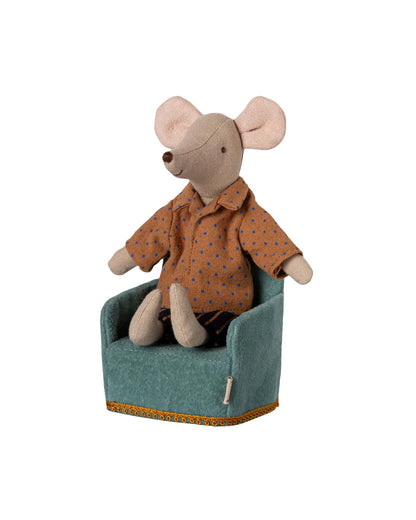 Maileg Mouse Folding Chair In Mint