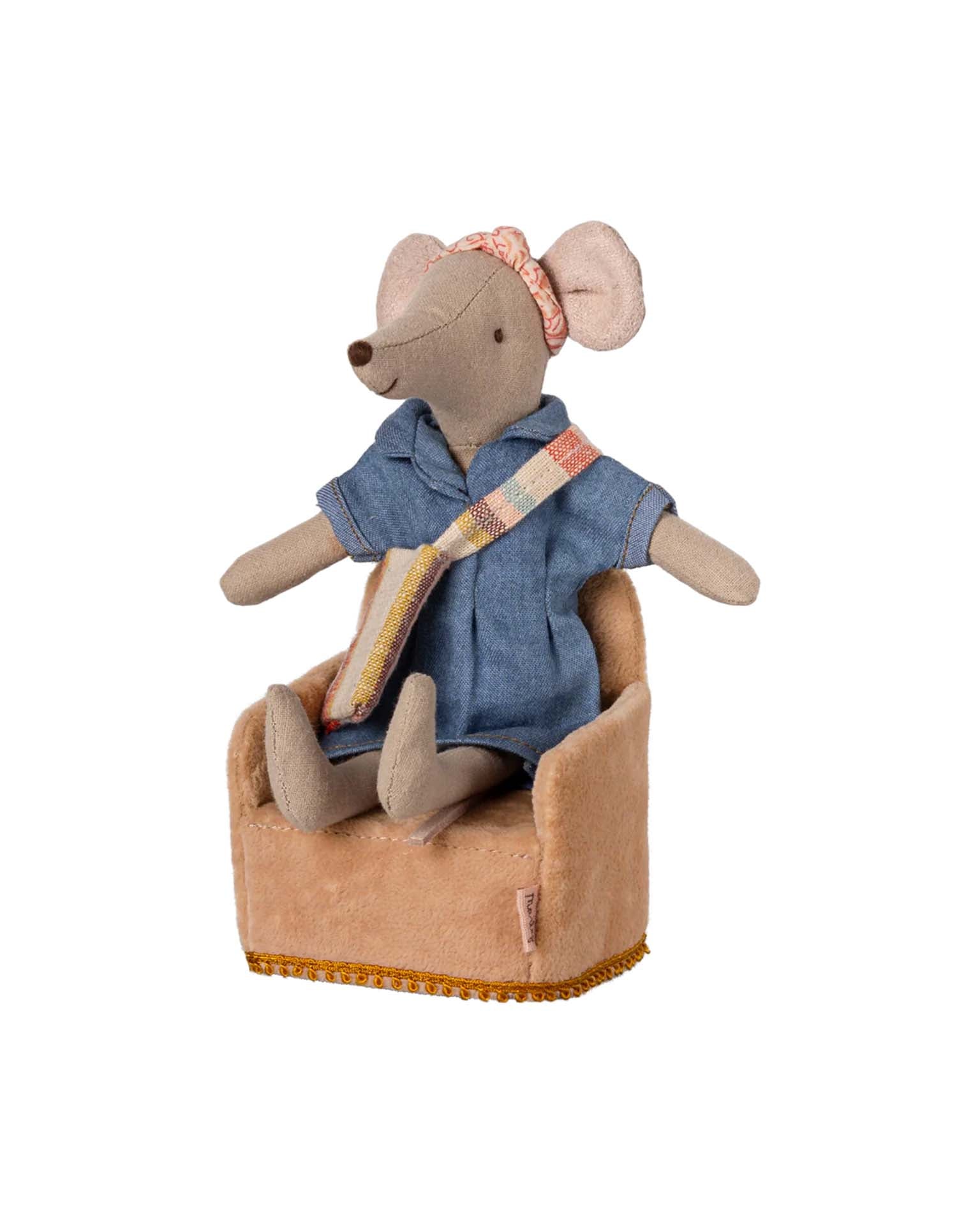Maileg Mouse Folding Chair In Powder