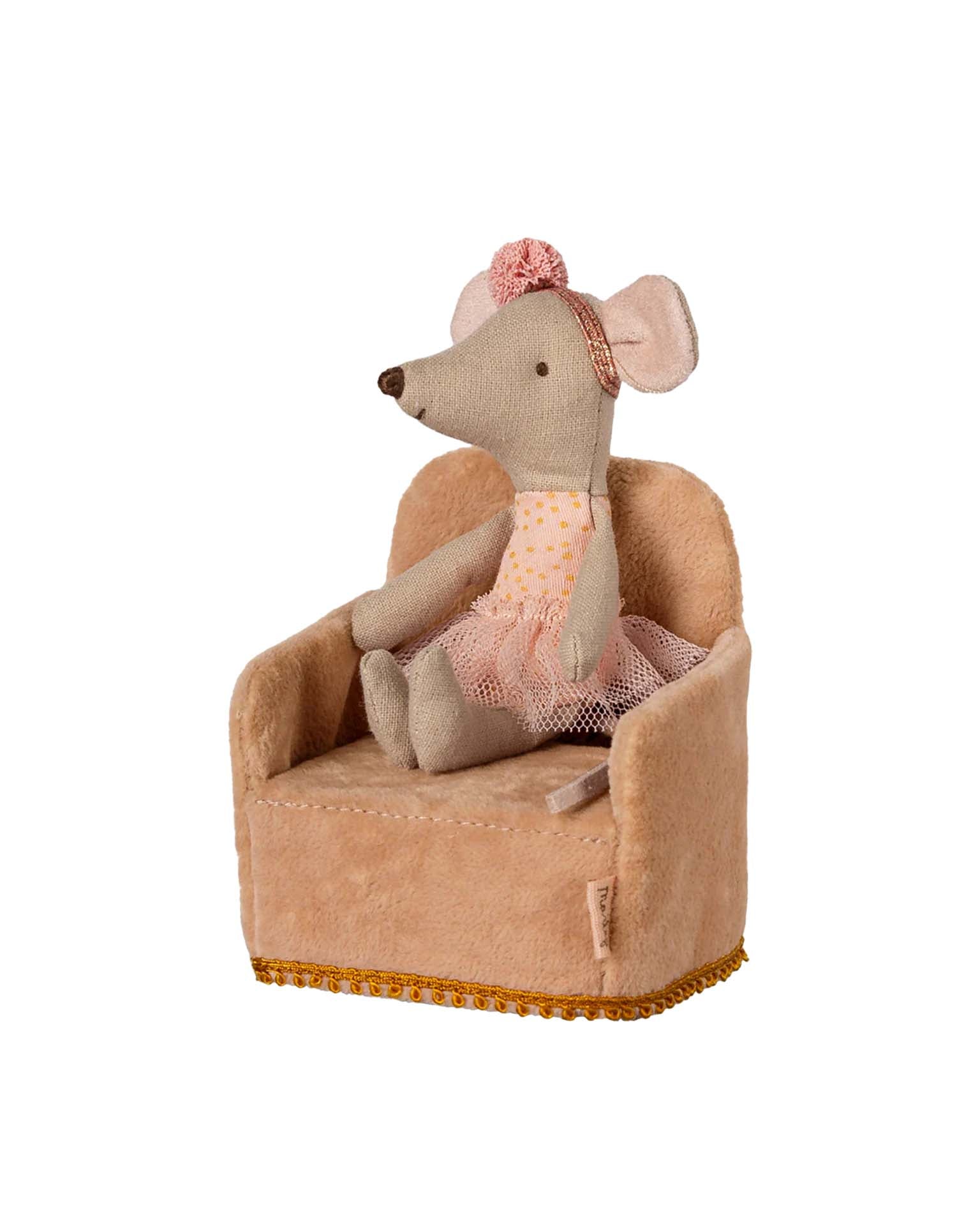 Maileg Mouse Folding Chair In Powder