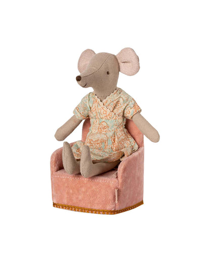 Maileg Mouse Folding Chair In Rose