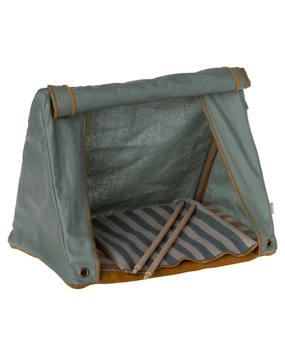 Maileg Mouse Happy Camper Tent With Striped Blankets