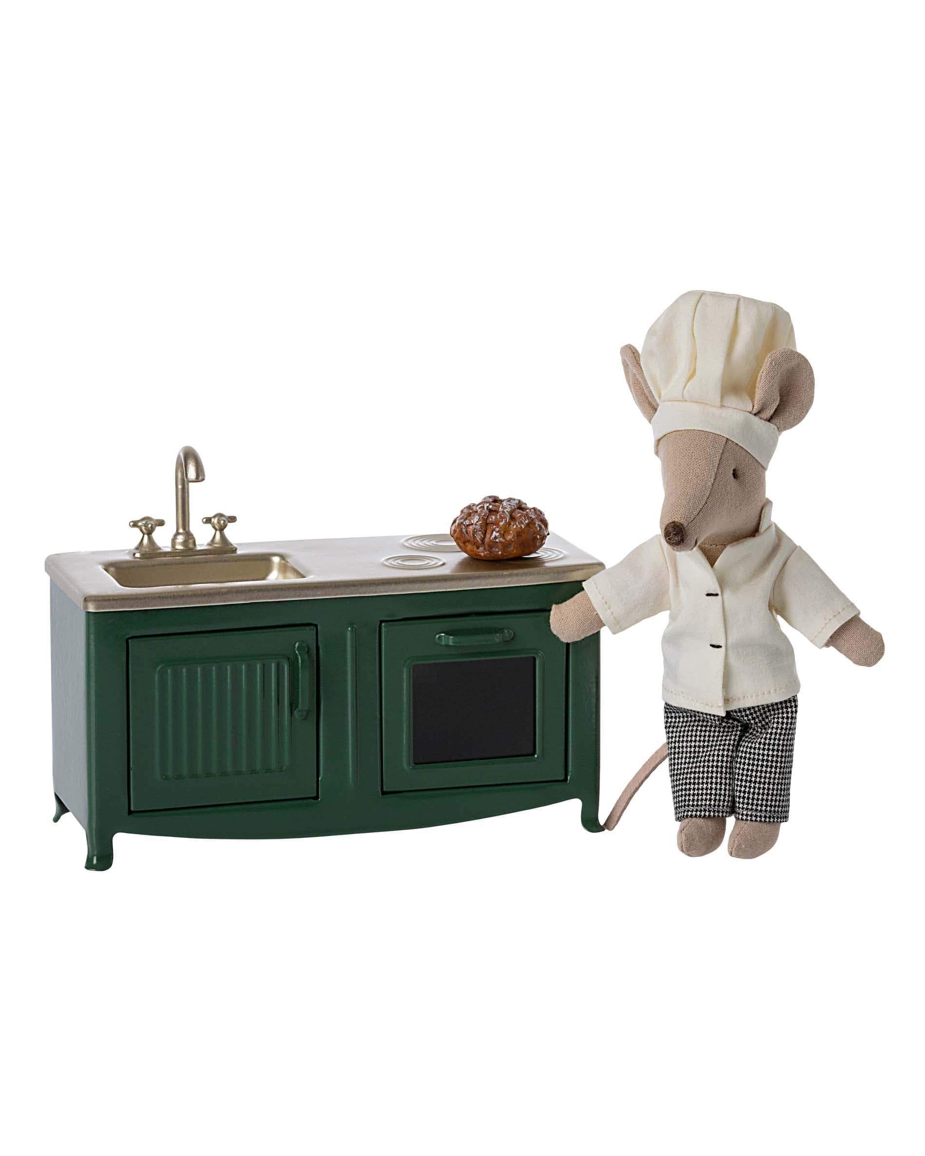 Maileg Mouse Kitchen In Dark Green