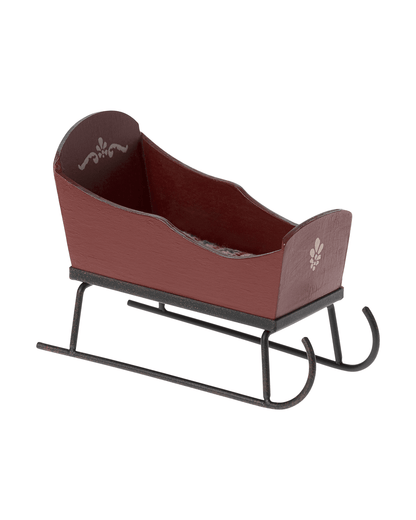 Maileg Mouse Sleigh In Red
