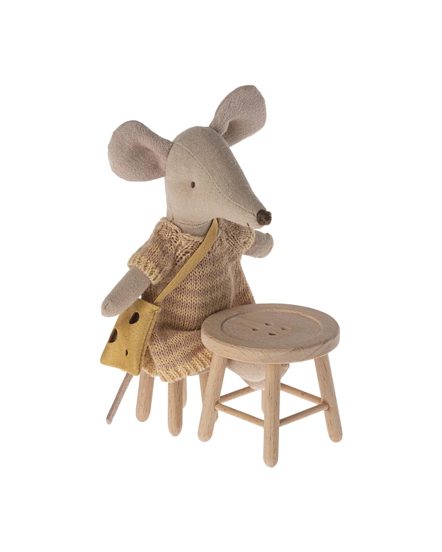 Maileg Mouse Table And Stool Set