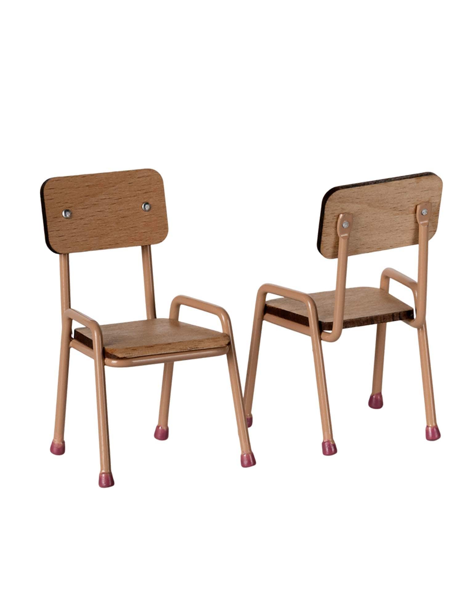 Maileg Mouse Table + Chair Set In Dark Powder