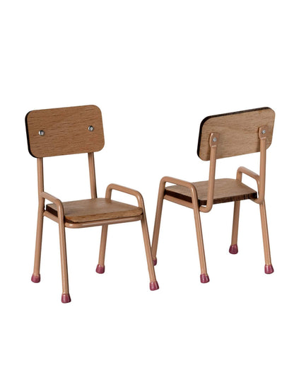 Maileg Mouse Table + Chair Set In Dark Powder