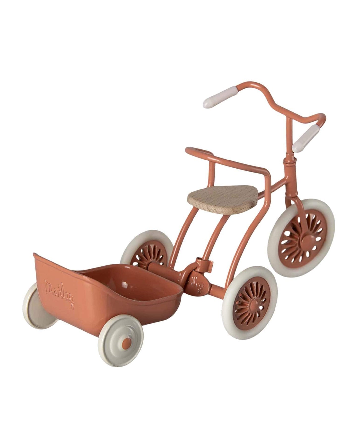 Maileg Mouse Tricycle Hanger In Coral