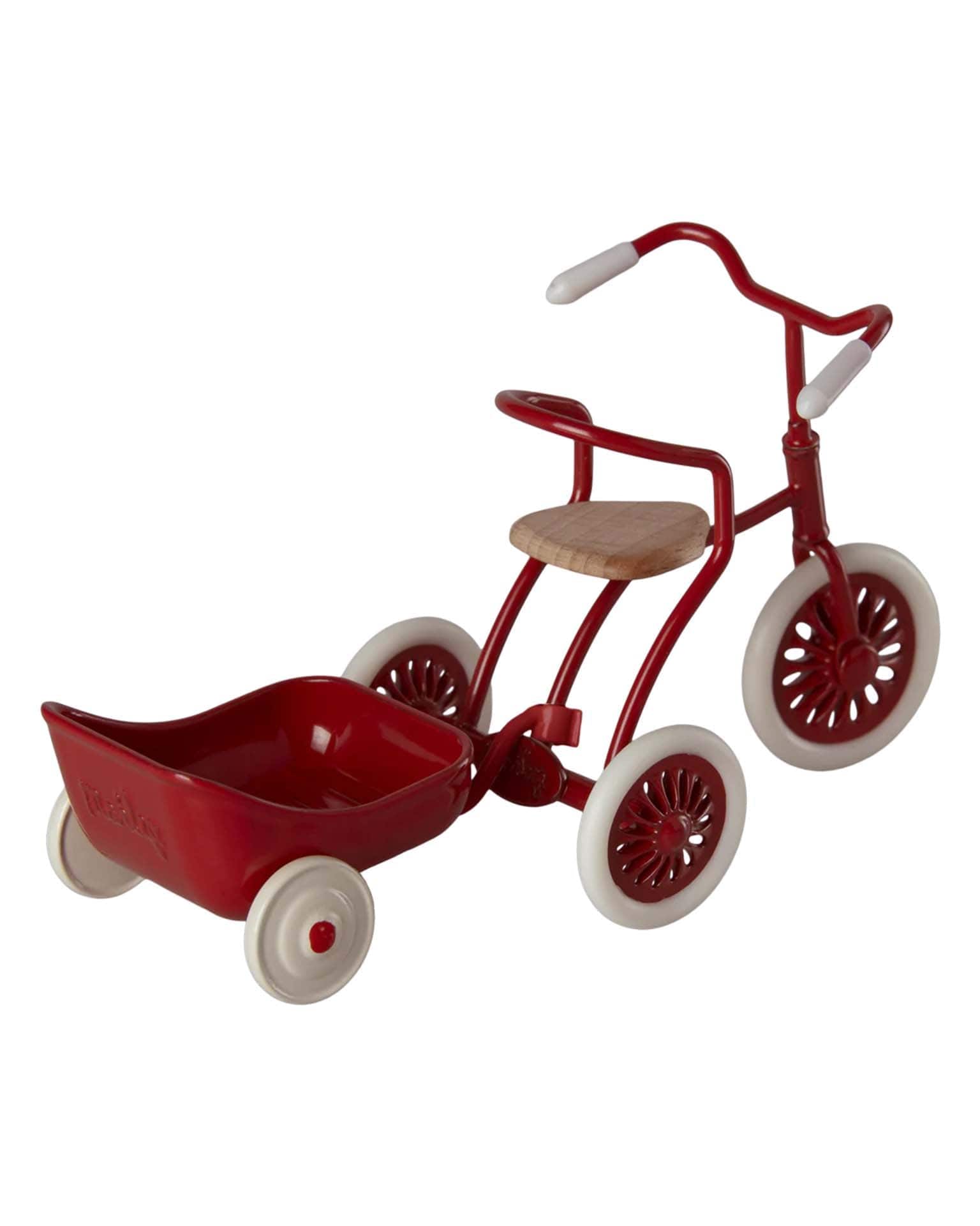 Maileg Mouse Tricycle Hanger In Red