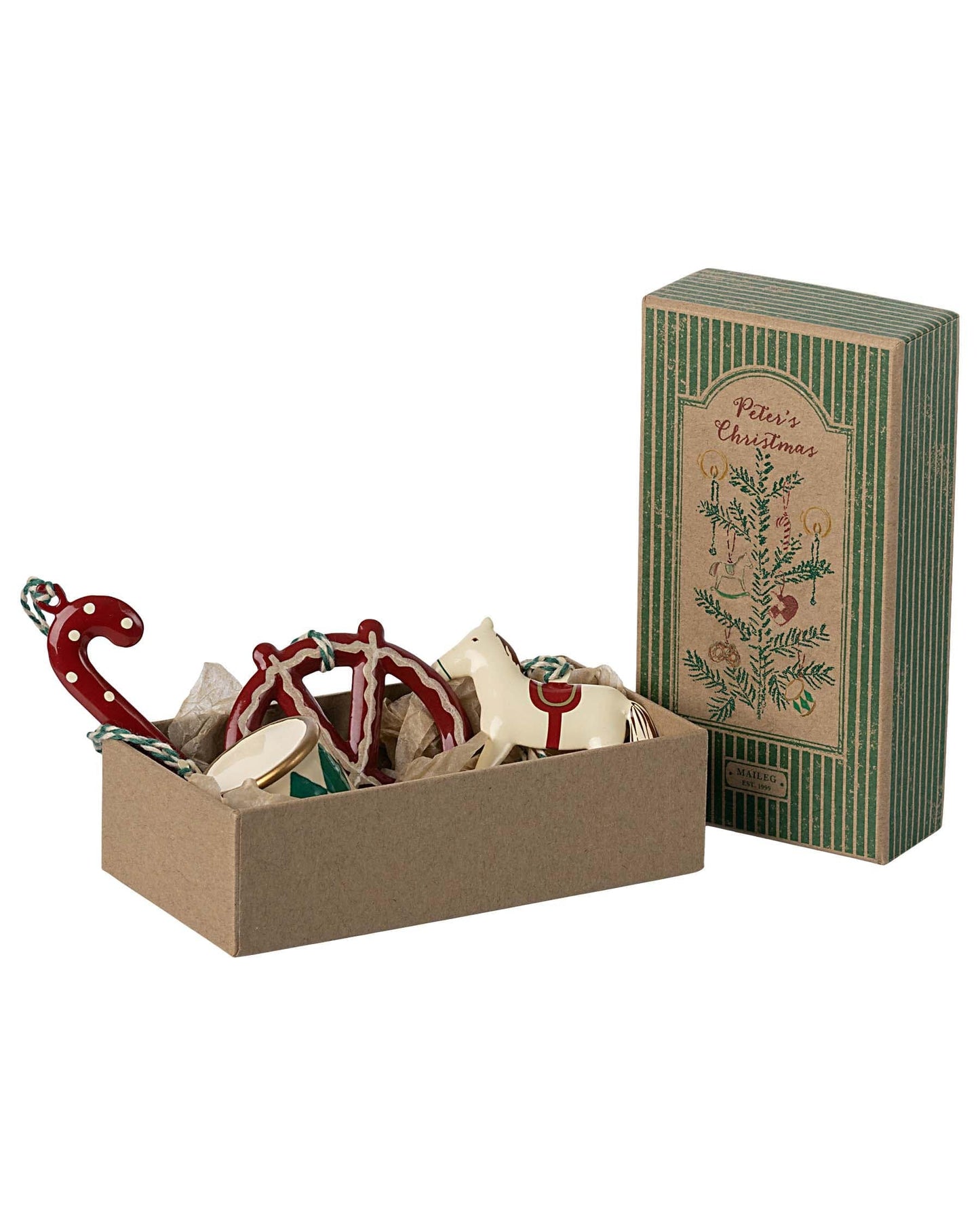 Maileg Peter's Christmas Metal Ornament Set