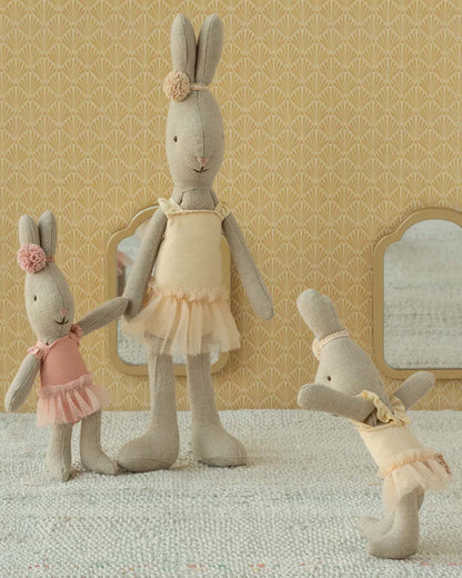 Maileg Rabbit, Micro - Ballet Suit And Skirt Cream