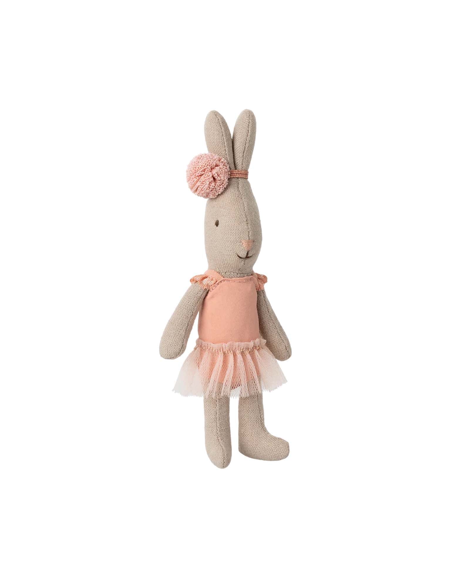 Maileg Rabbit, Micro - Ballet Suit And Skirt In Rose