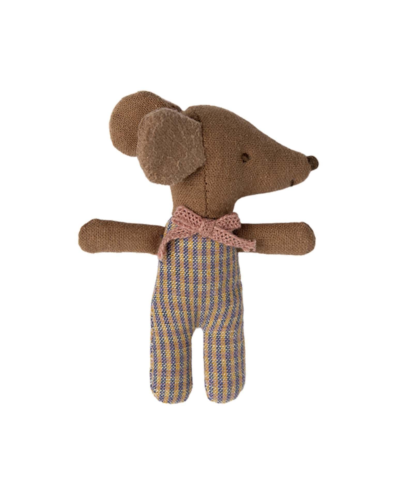 Maileg Rose Sleepy/wakey Baby Mouse In Matchbox