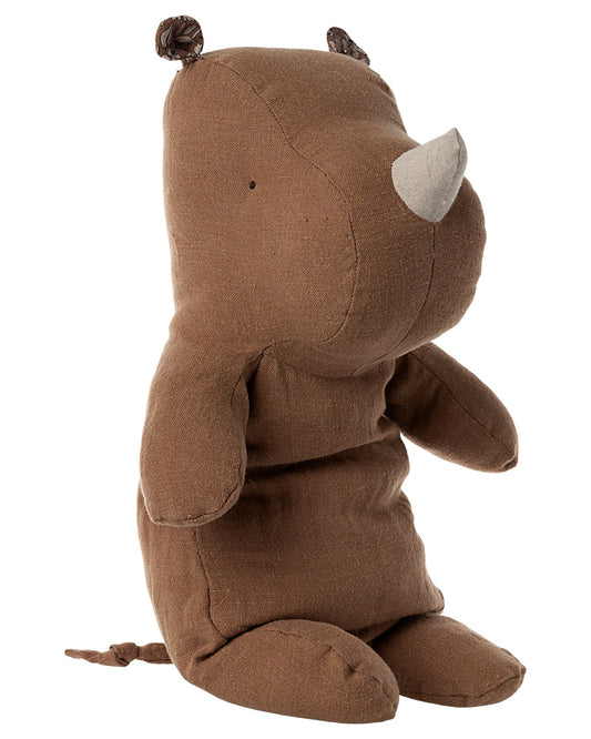 Maileg Safari Friends Medium Rhino In Chocolate