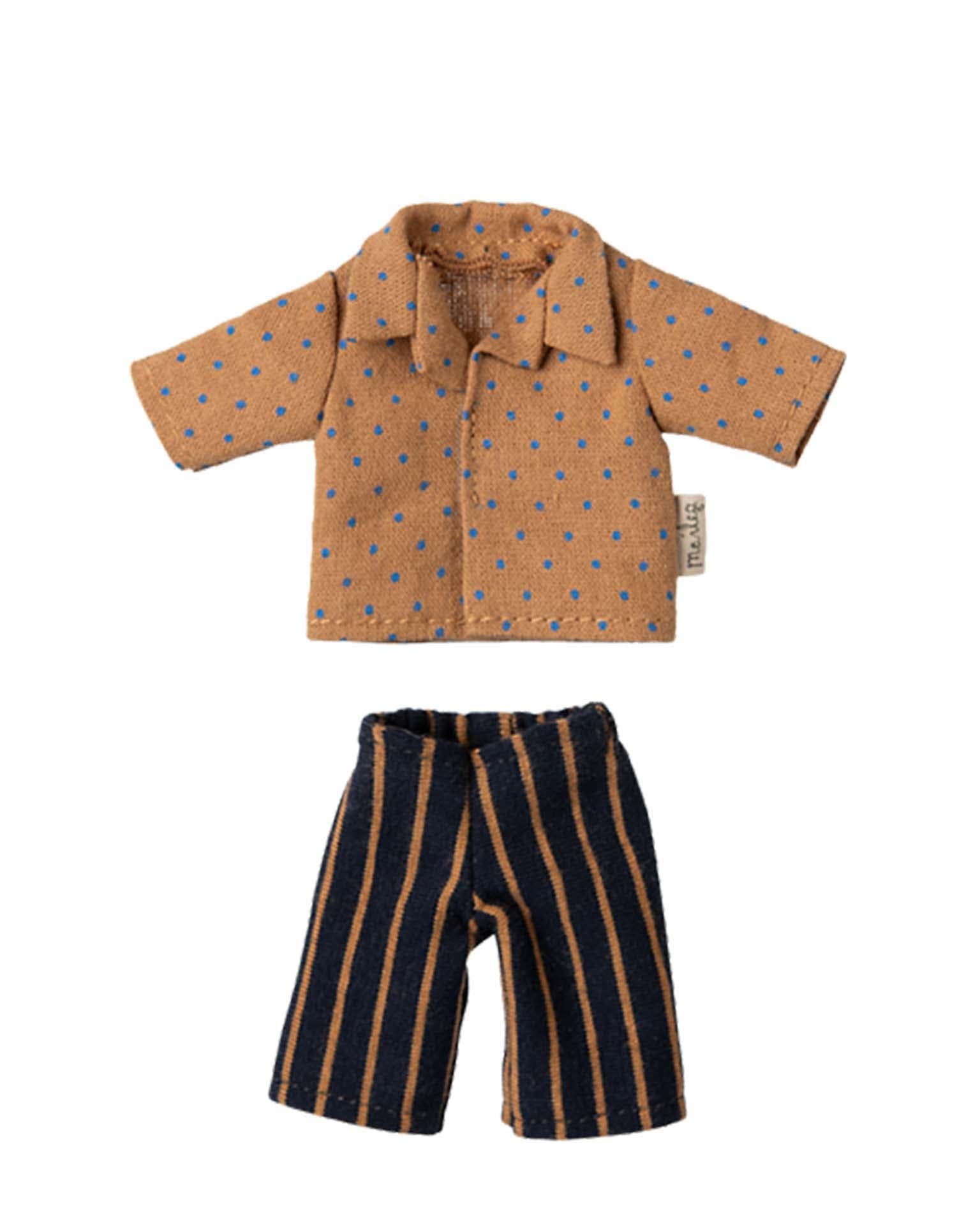 Maileg Shirt And Striped Pants, Dad Mouse