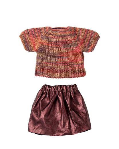 Maileg Skirt And Knitted Blouse, Mum Mouse