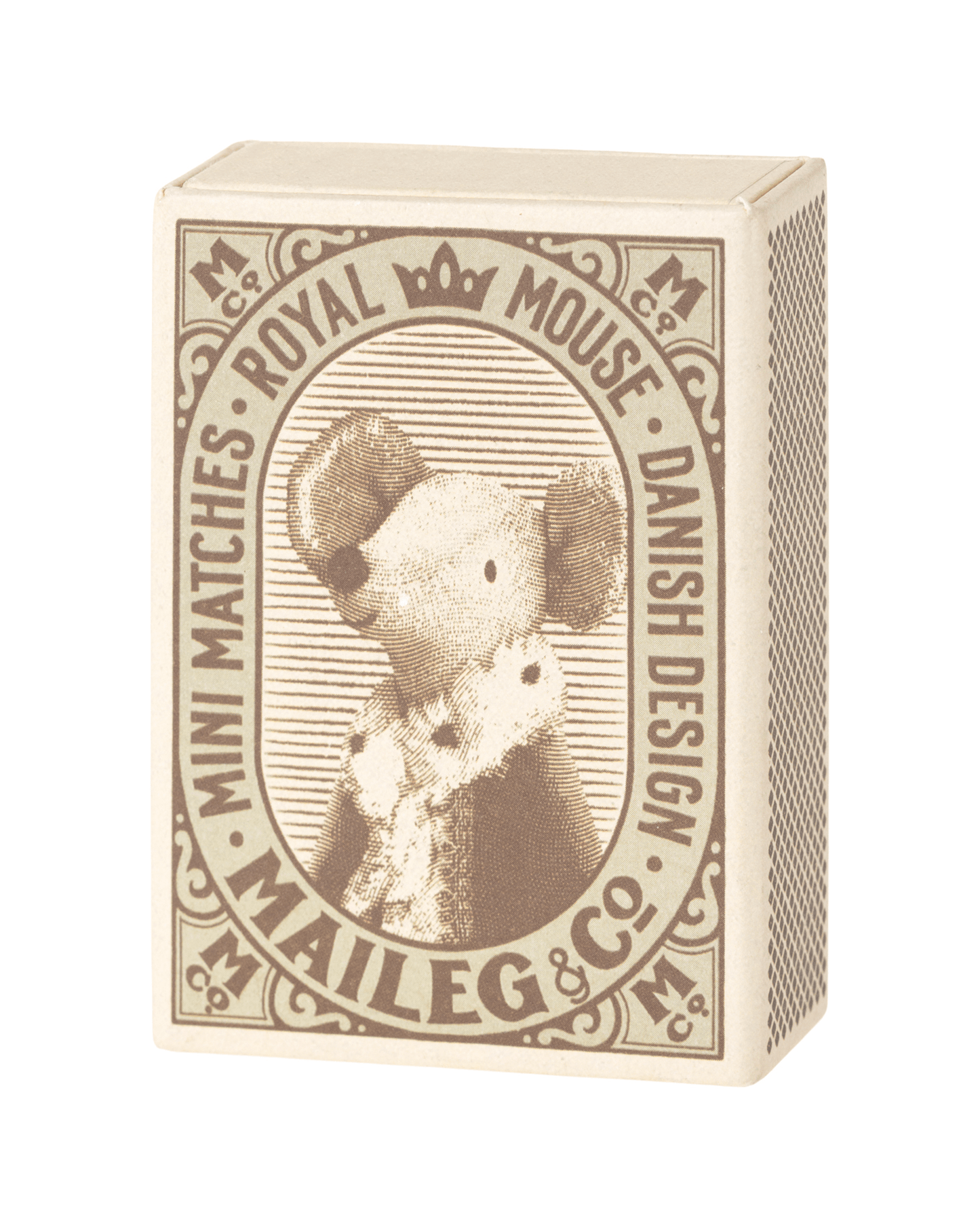 Maileg Sleepy/wakey Baby Mouse In Matchbox In Blue