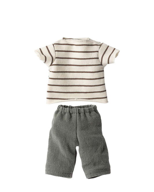 Maileg Striped Blouse And Pants In Size 2
