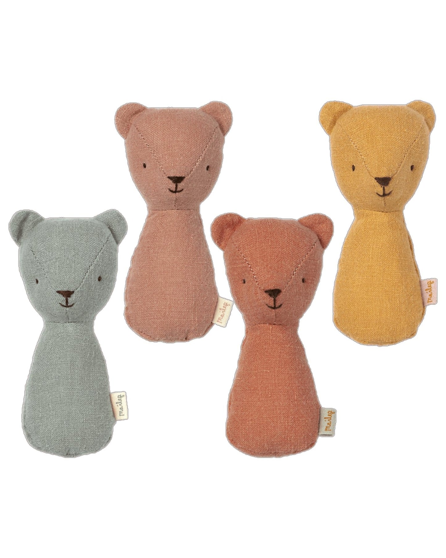 Maileg Teddy Rattle In Dusty Yellow