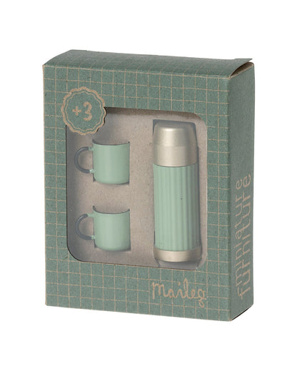 Maileg Thermos And Cups In Mint