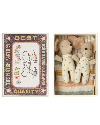 Maileg Twin Baby Mice In Matchbox