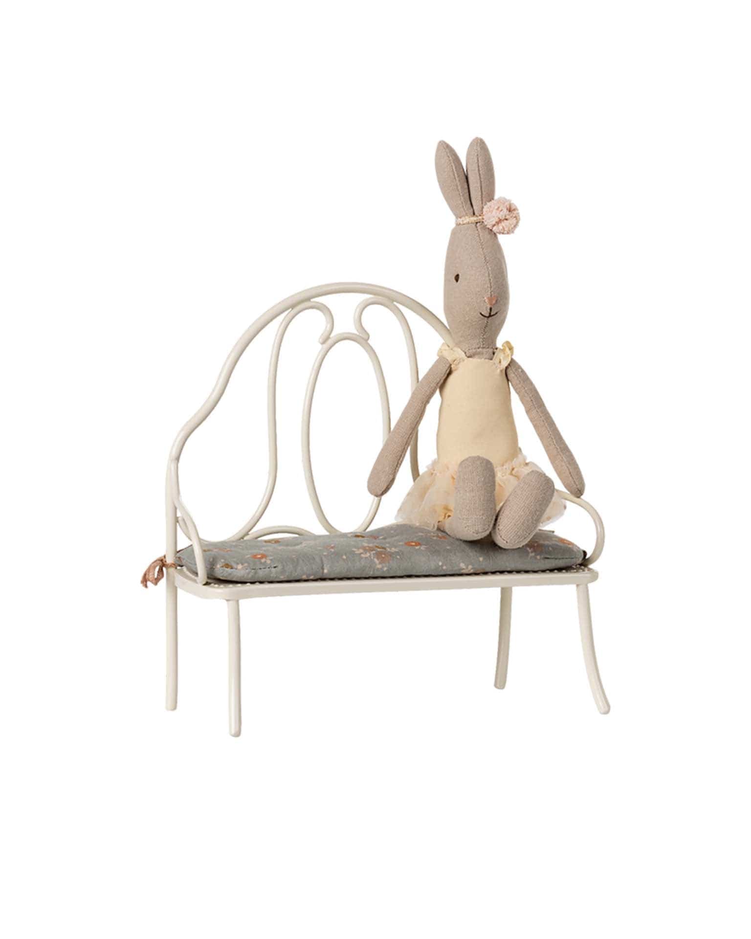 Maileg Vintage Bench, Miniature - Off White