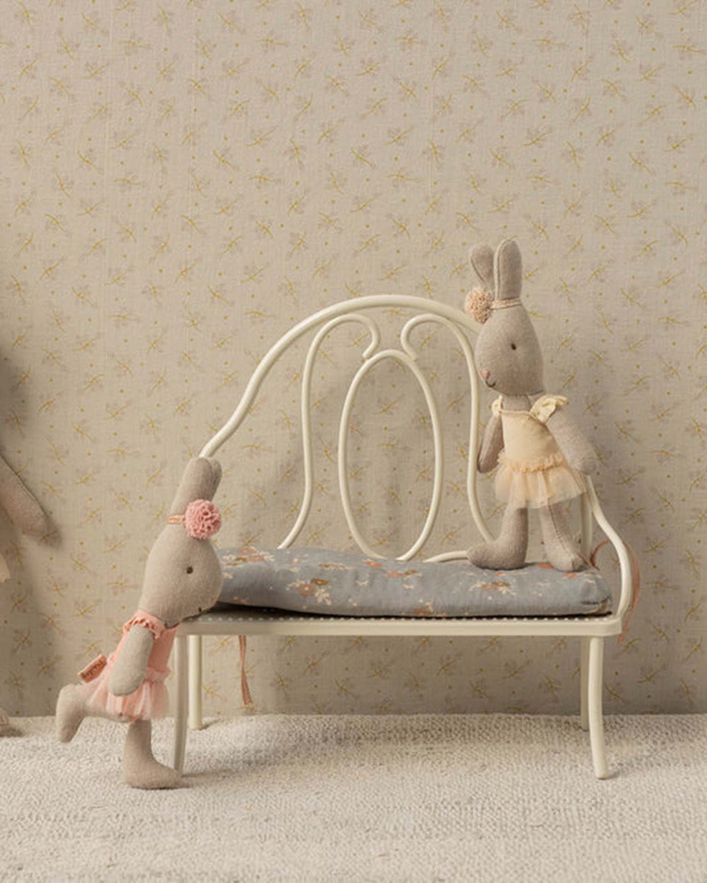 Maileg Vintage Bench, Miniature - Off White