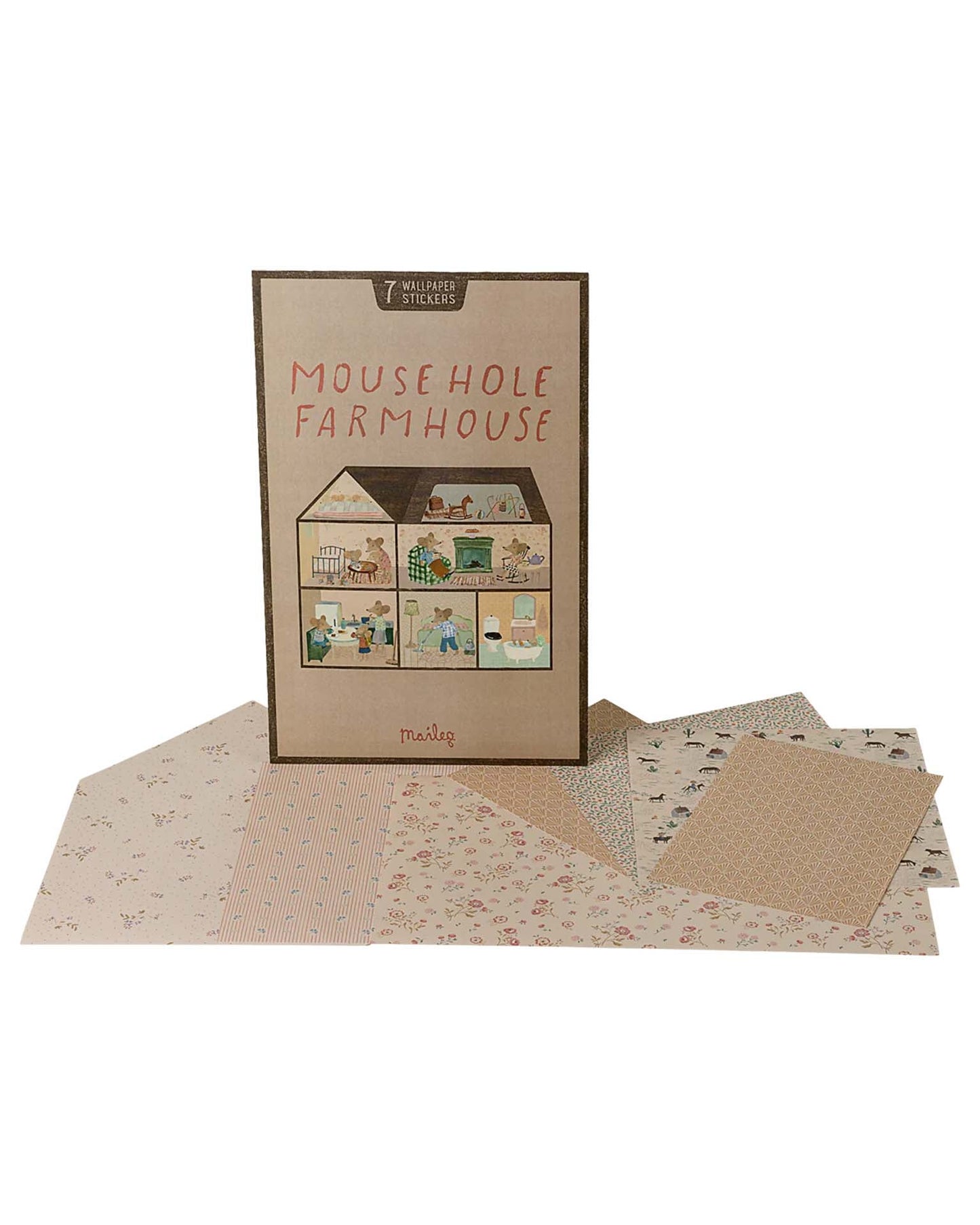 Maileg Wallpaper, Mouse Hole Farmhouse