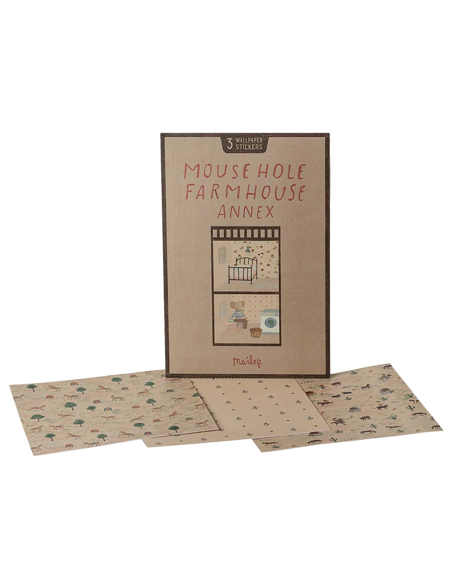 Maileg Wallpaper, Mouse Hole Farmhouse - Annex