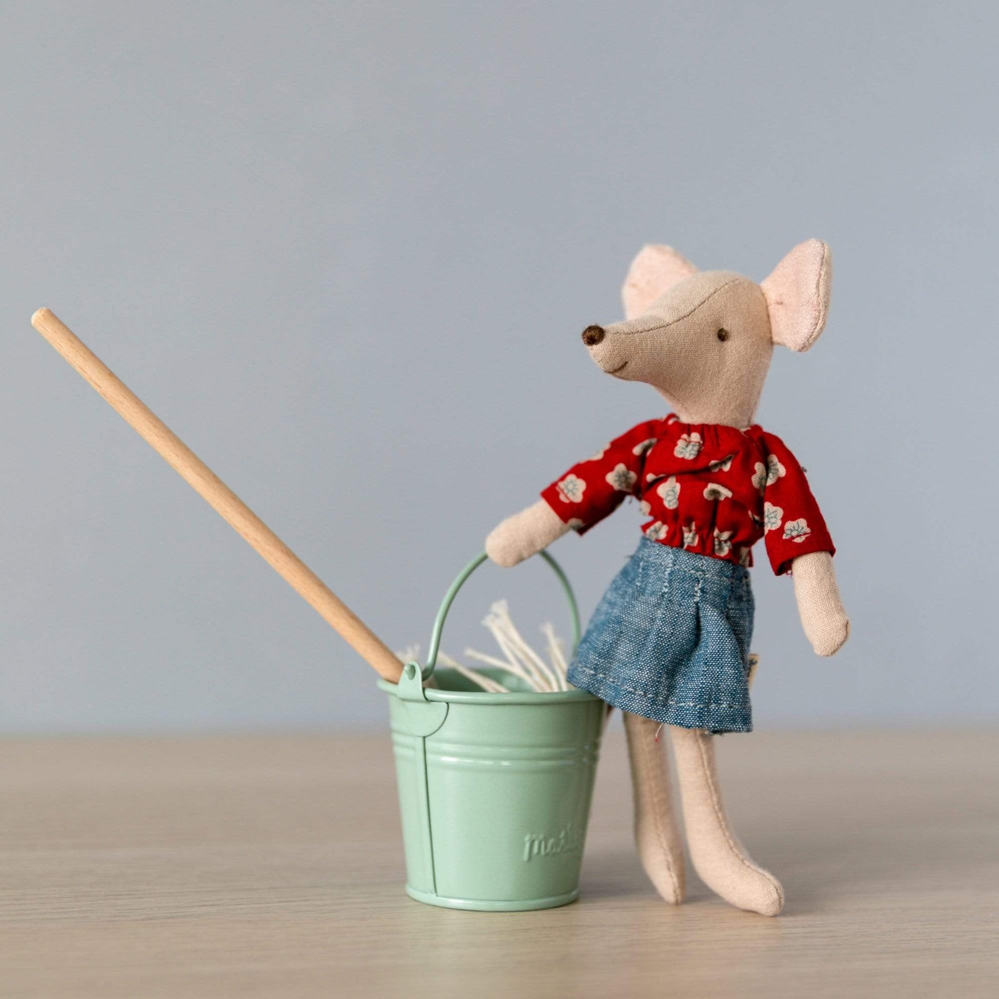  Maileg Miniature Bucket And Mop