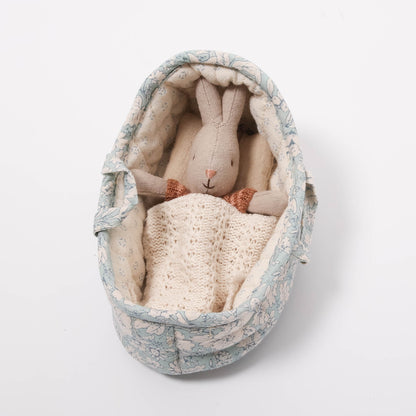 Maileg Rabbit In Carry Cot | Brown