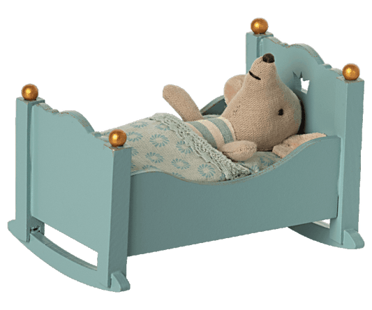  Maileg - Cradle For Baby Mouse, Blue