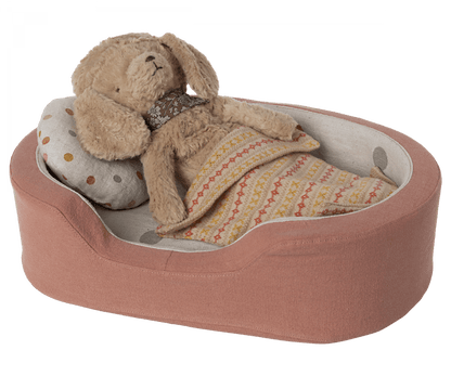  Maileg - Dog Bed Basket, Coral