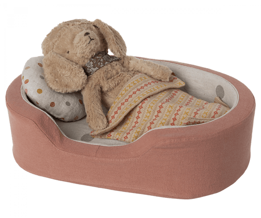  Maileg - Dog Bed Basket, Coral
