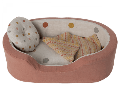  Maileg - Dog Bed Basket, Coral