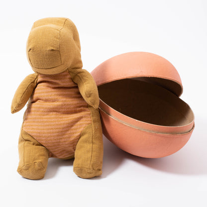 Maileg Gantosaurus In Egg Medium | Dark Ochre
