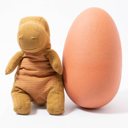 Maileg Gantosaurus In Egg Medium | Dark Ochre
