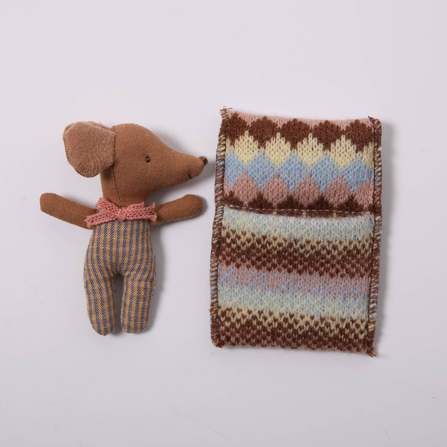 Maileg Sleepy Wakey Baby Mouse In Matchbox | Rose