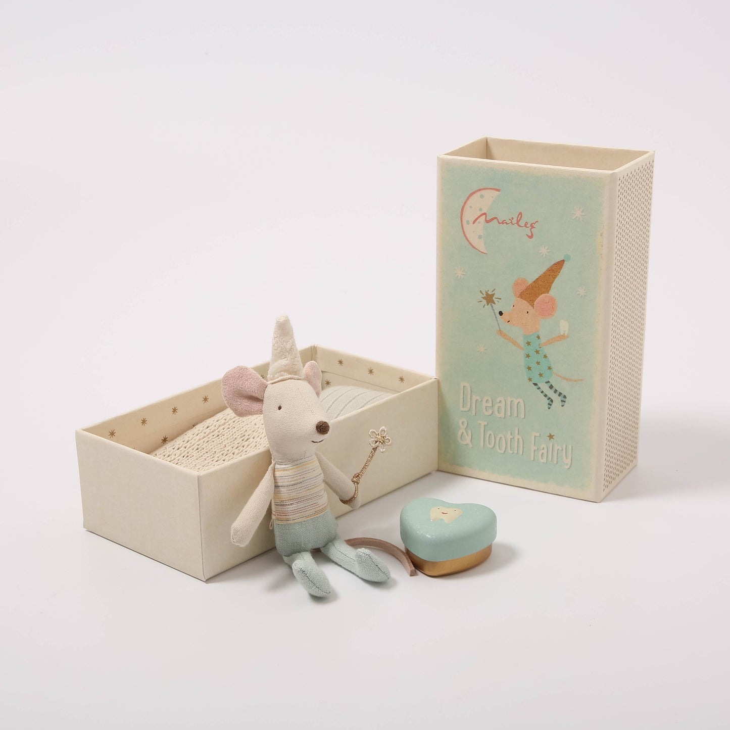 Maileg Tooth Fairy Mouse In Matchbox | Blue