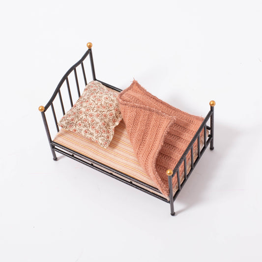 Maileg Vintage Bed, Mouse | Anthracite
